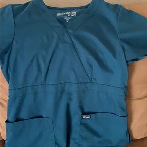 Caribbean blue scrub top